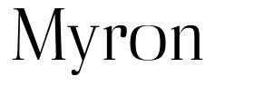 Myron font