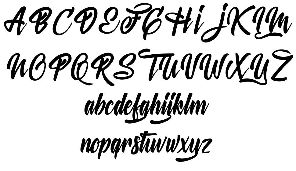 Mysterious Lovers font Örnekler