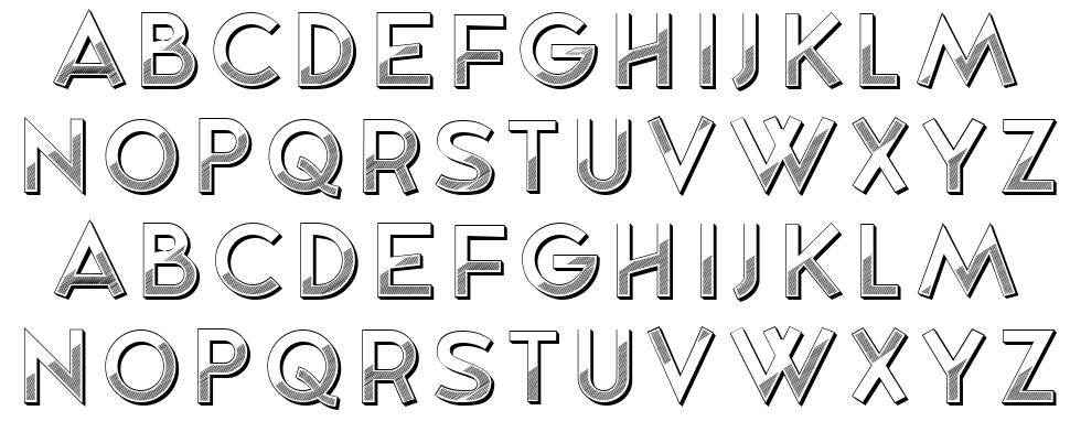Mythical font specimens