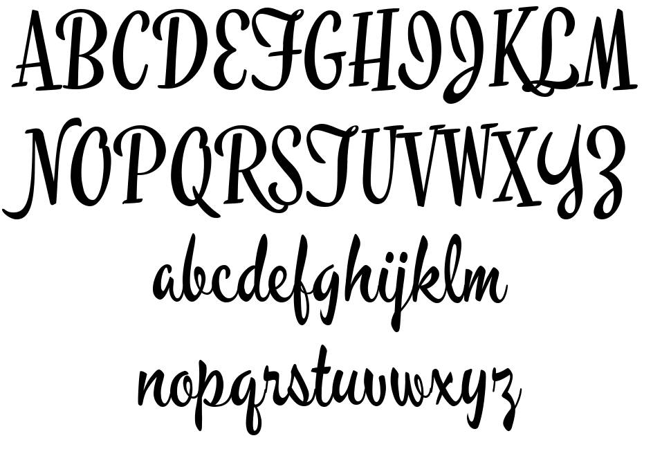 Nabila font specimens
