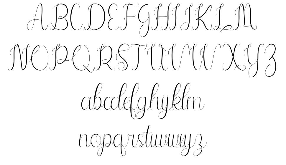 Nabilla Kalya font specimens