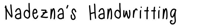 Nadezna's Handwritting шрифт