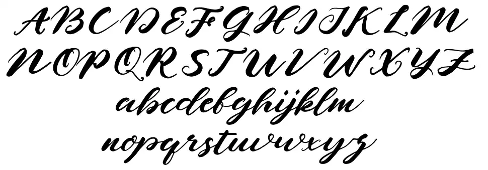 Naghita Brushfont specimens