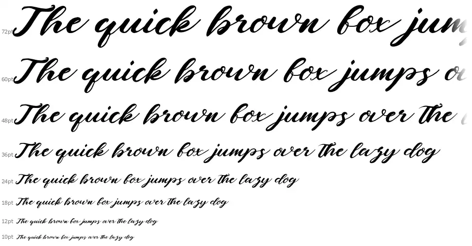 Naghita Brushfont waterfall