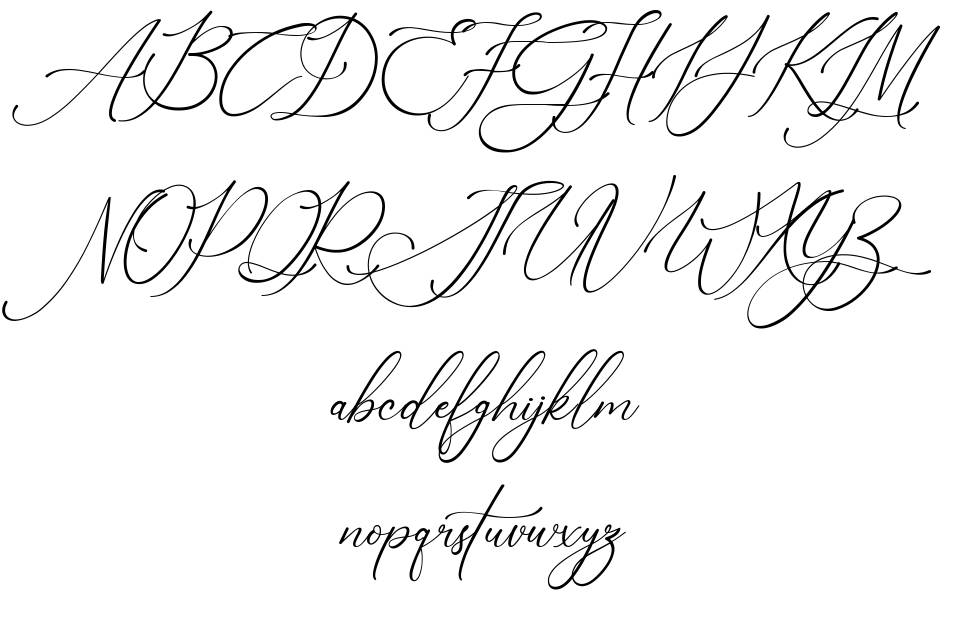 Nagisha font specimens