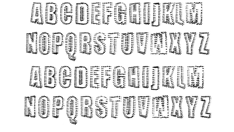 Nailed font specimens
