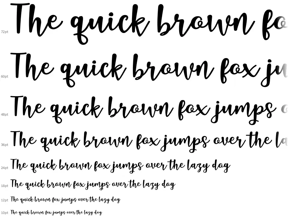 Naishila Dancing Script font Waterfall