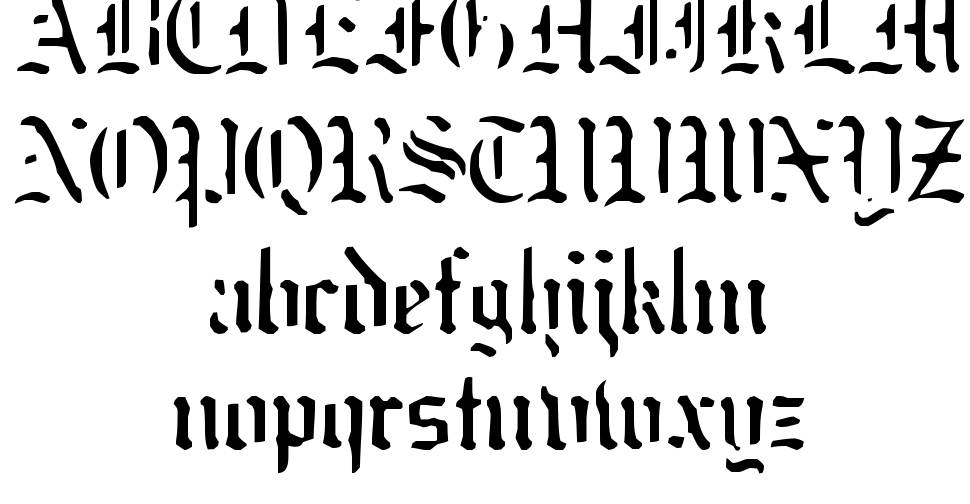 Naked Monk písmo Exempláře