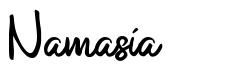 Namasia шрифт