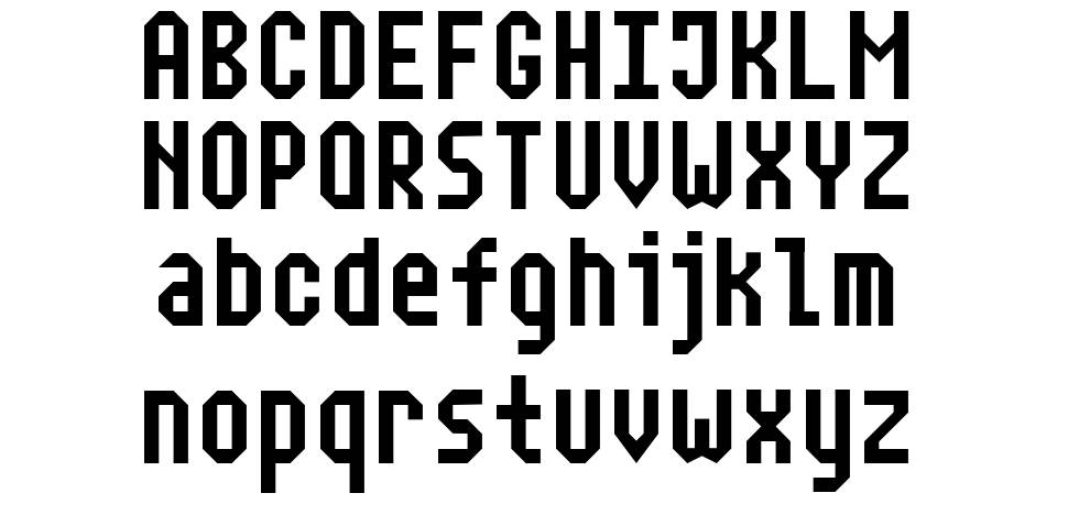 Narrow Rectangle-7 font specimens