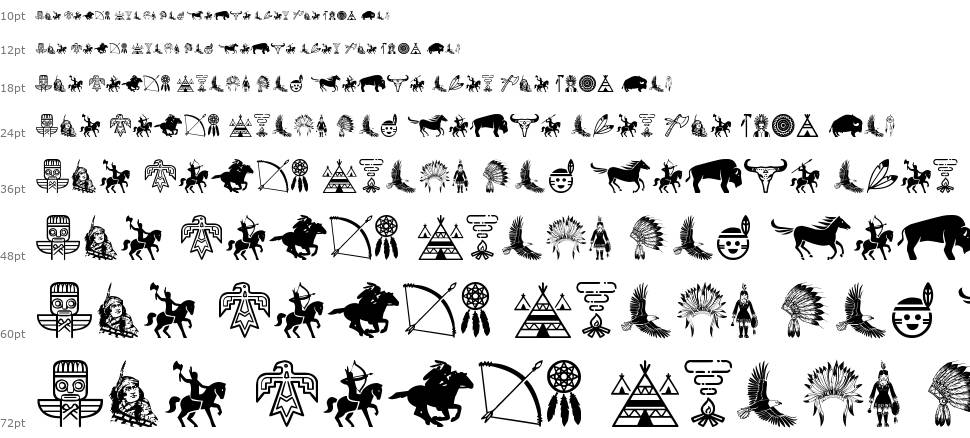 Native American Indians font Şelale