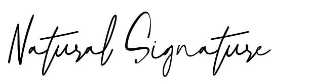 Natural Signature schriftart