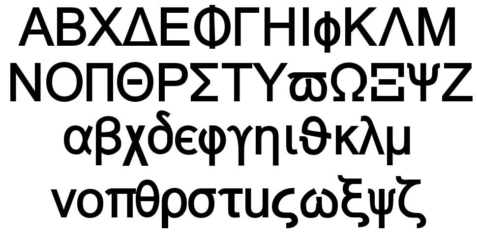 Naxos font specimens