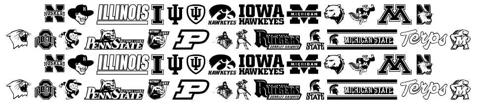 NCAA Big 10 font by Ding Bang | FontRiver