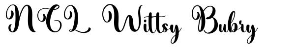 NCL Wittsy Bubry font