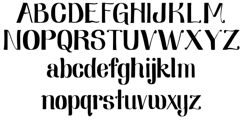 Nearly Dignified font specimens