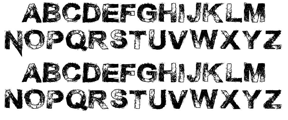 Necrotype font Örnekler