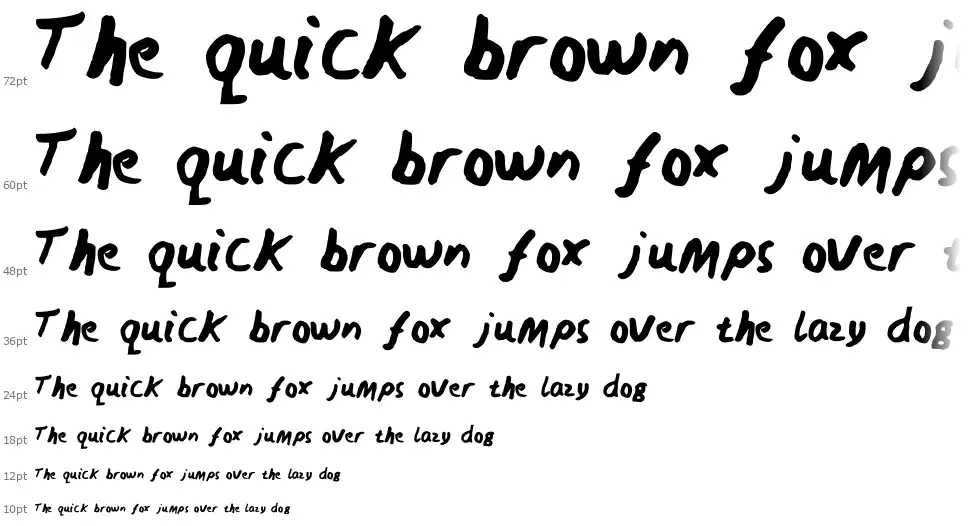Neds Writingfont waterfall