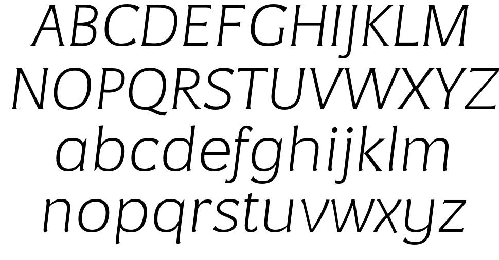Negara Serif 字形 标本