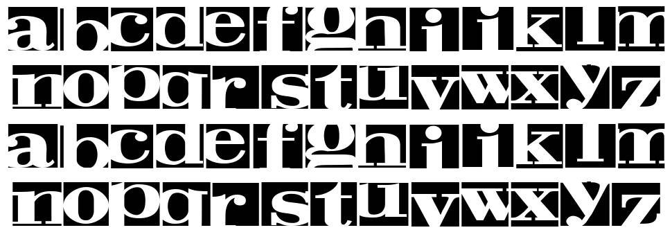 Negative Space font specimens