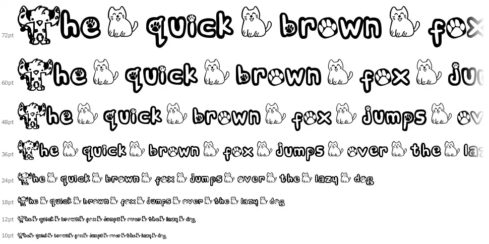 Neko! Neko! font Waterfall