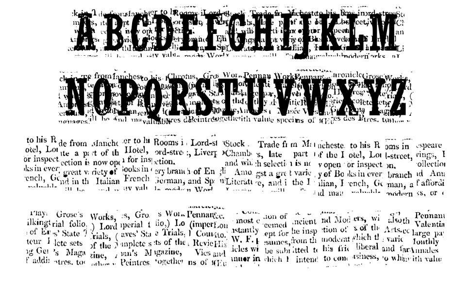 Nelson Old NewsPaper font specimens