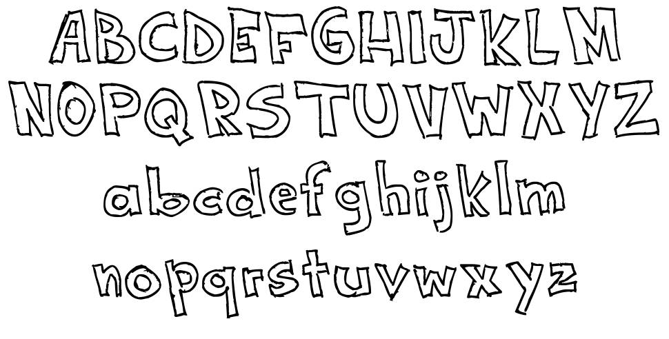 NeNe WeNo Width HandWrite font specimens