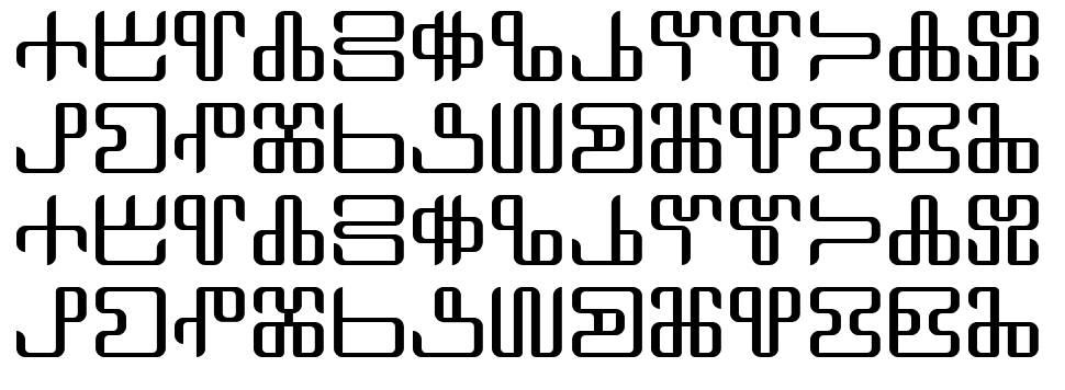 Neoglagolitic フォント 標本