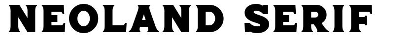 Neoland Serif carattere