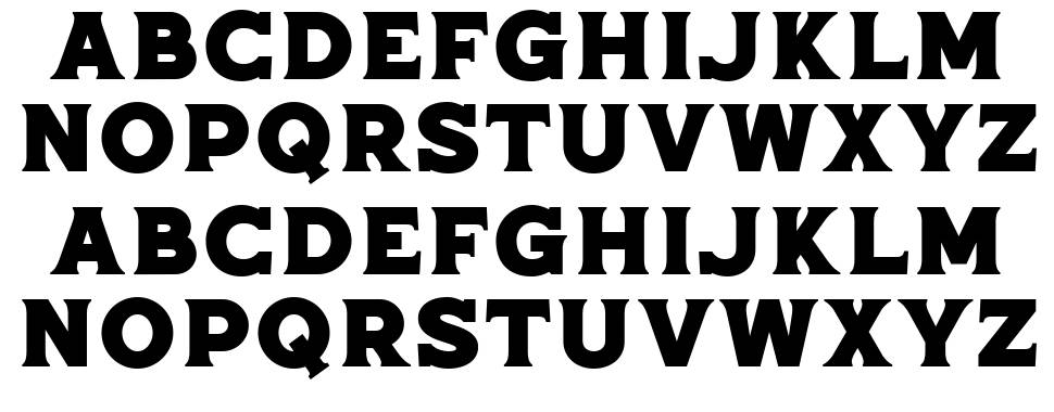 Neoland Serif písmo Exempláře