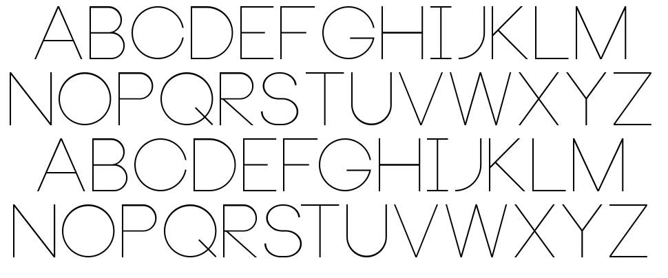 Neou Thin font Örnekler