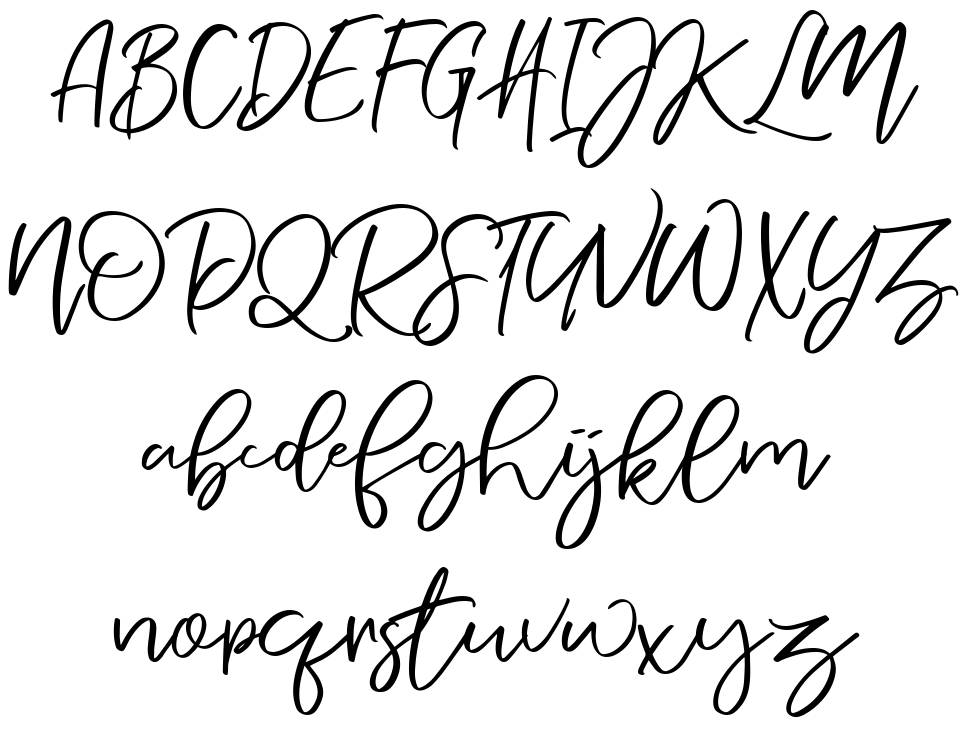 Nermola Script font specimens