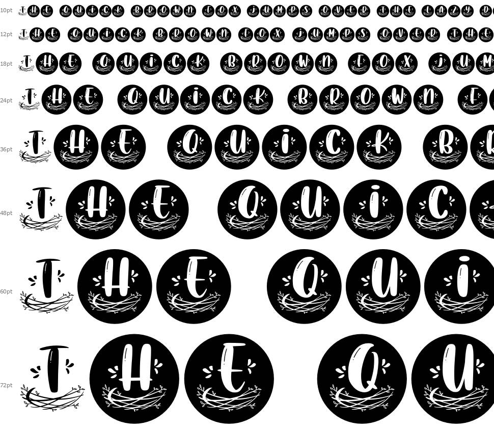 Nest Monogram font Şelale