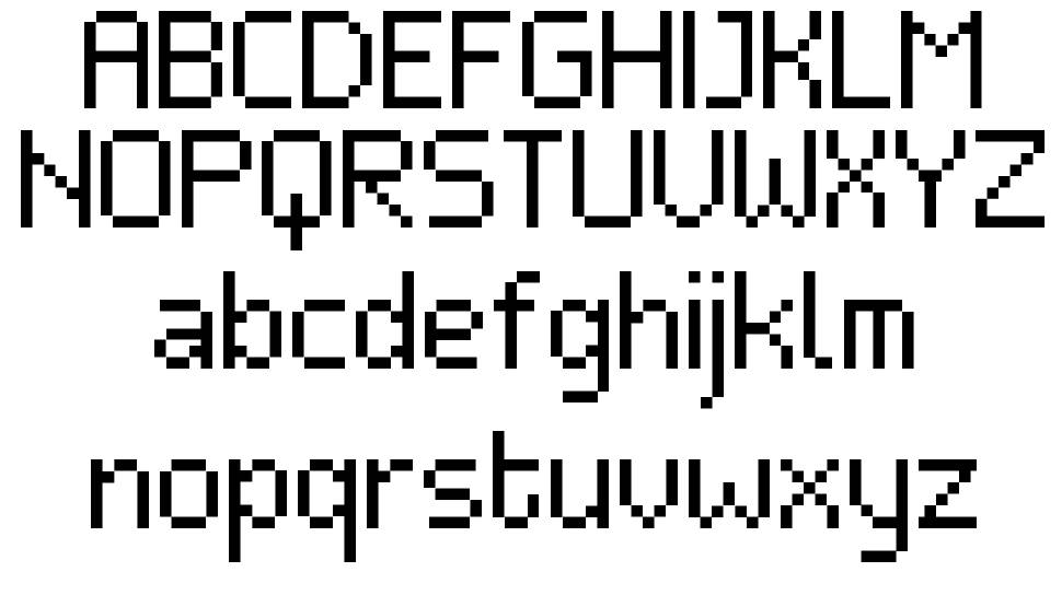 Neue Pixel Sans font Örnekler
