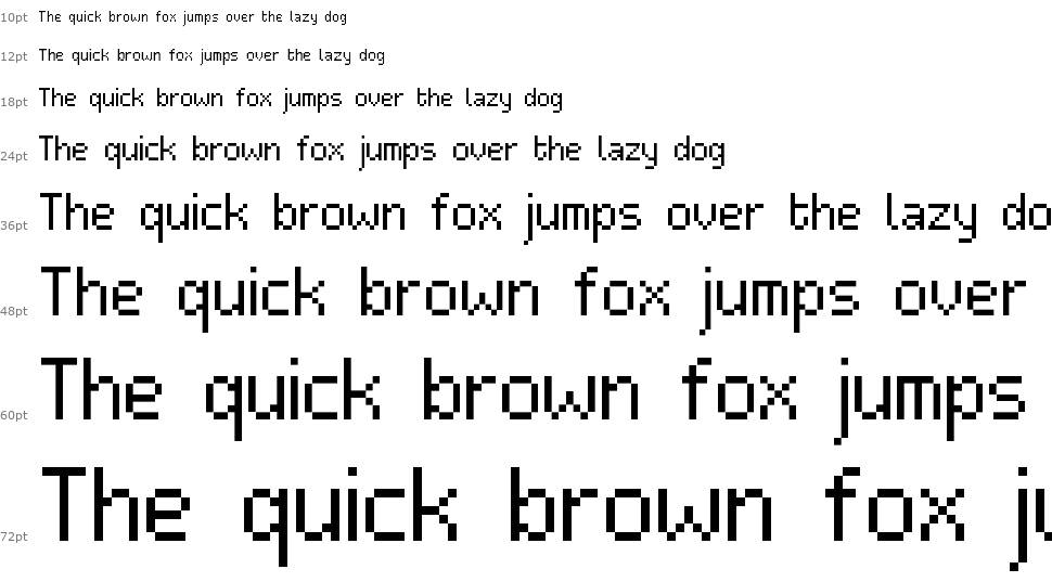 Neue Pixel Sans font Waterfall