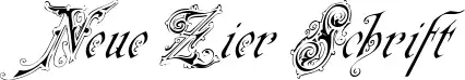 Neue Zier Schrift