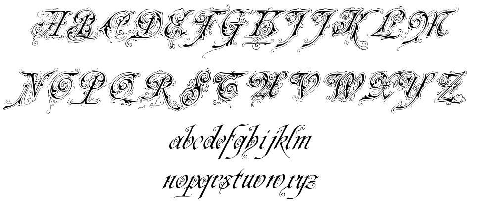Neue Zier Schrift font Örnekler