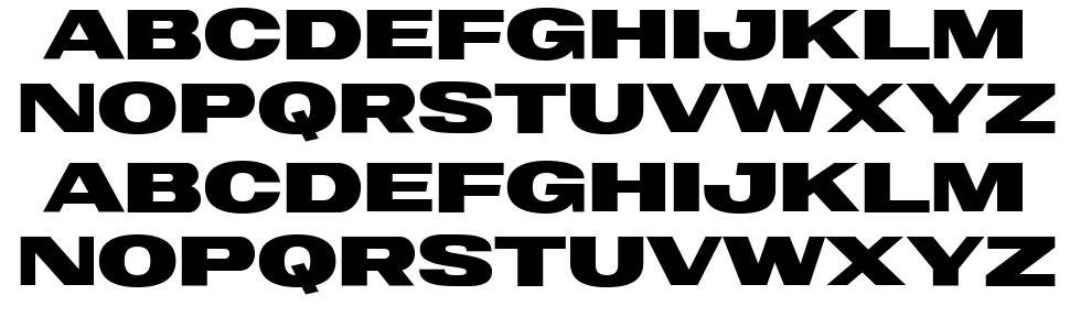 Neutro font specimens