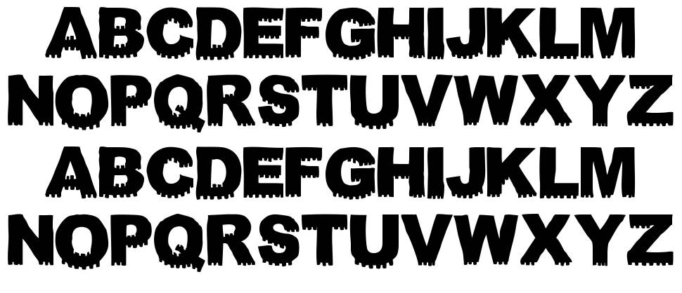 Neverland font specimens