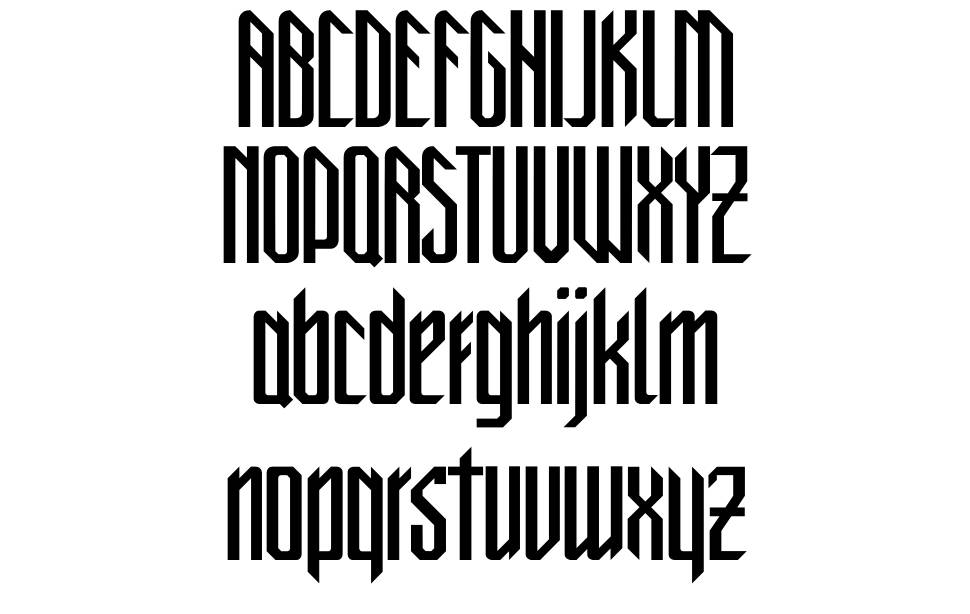 New Gothic Style font specimens