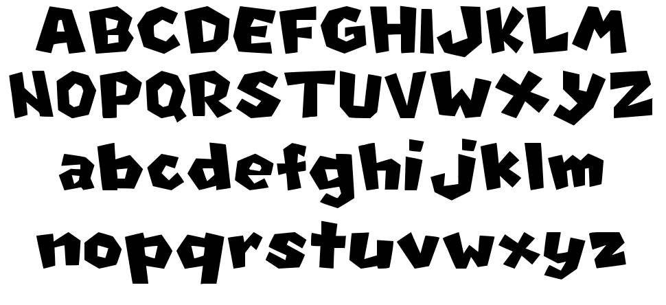 New Super Mario Font U font specimens