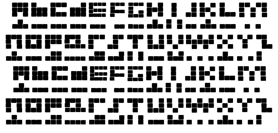 New Tetris font specimens