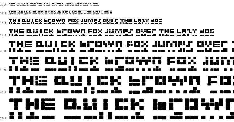 New Tetris font Waterfall