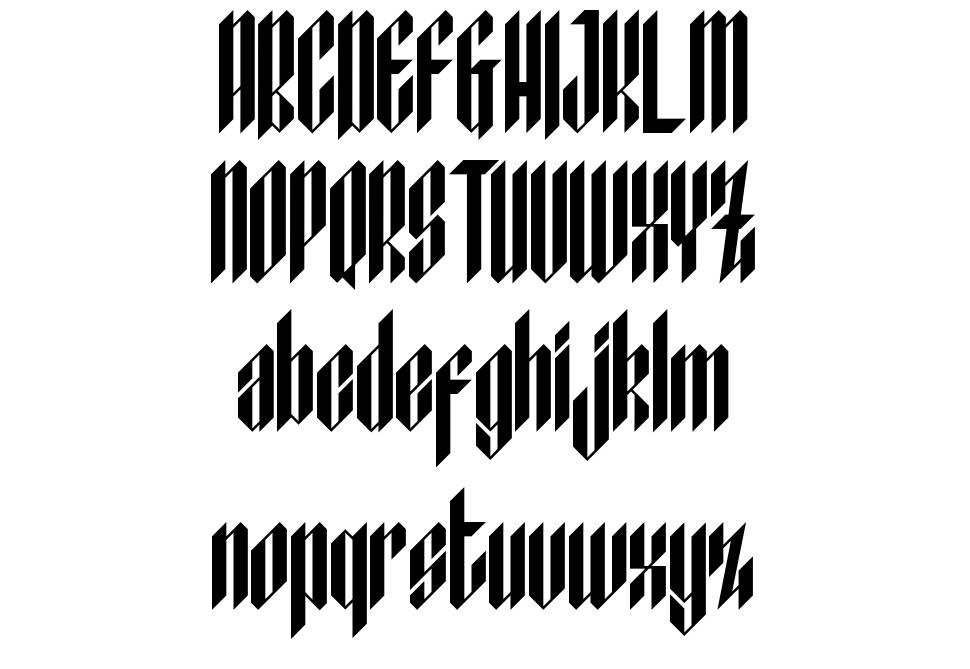 New Victoria font specimens