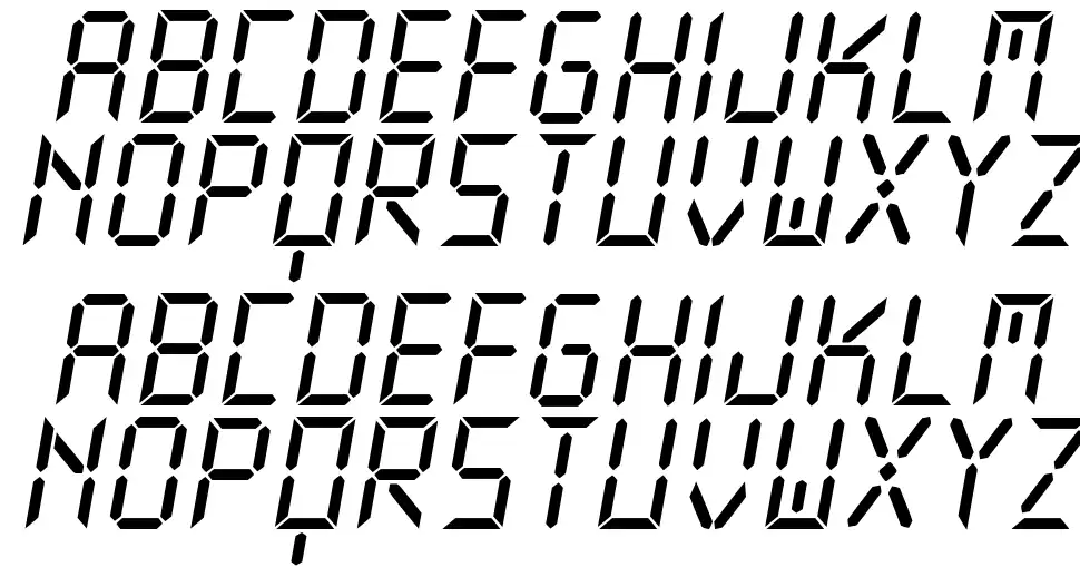 New X Digital TFB font specimens