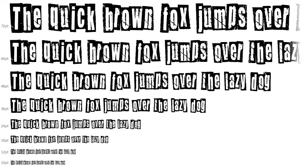 Newspaper Cutout White On Blackfont waterfall