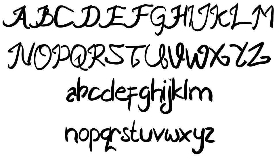 Ngabuburits písmo Exempláře