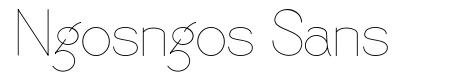 Ngosngos Sans schriftart