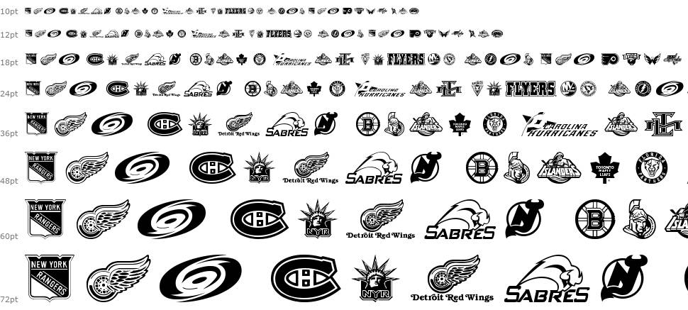 NHL East шрифт Водопад