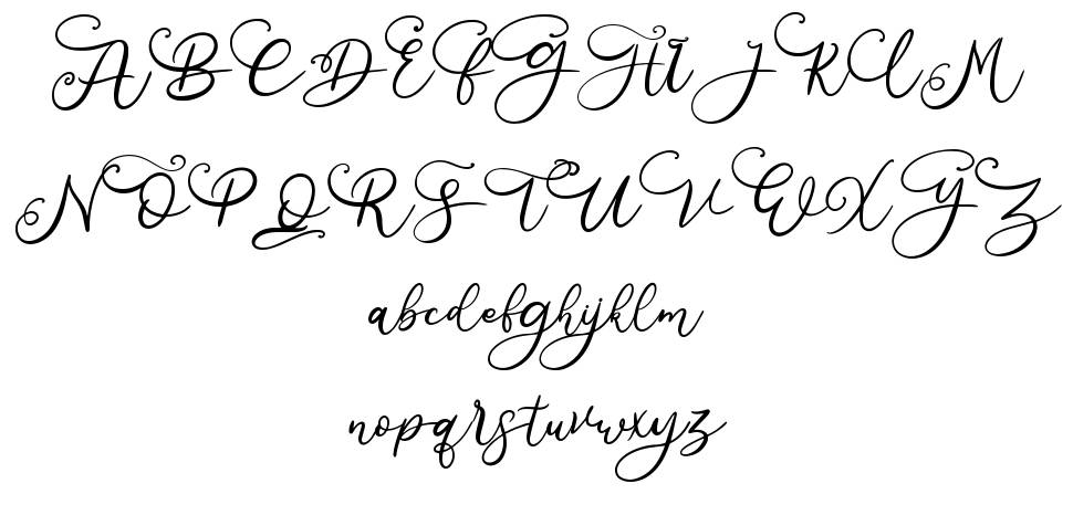 Niathory font Örnekler